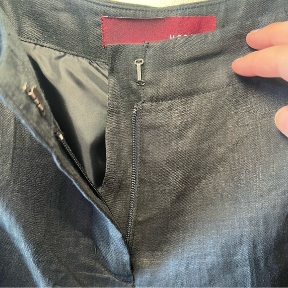 Merona Woman’s 100% Linen Mid Rise Pants Black Size 6 - Picture 4 of 12